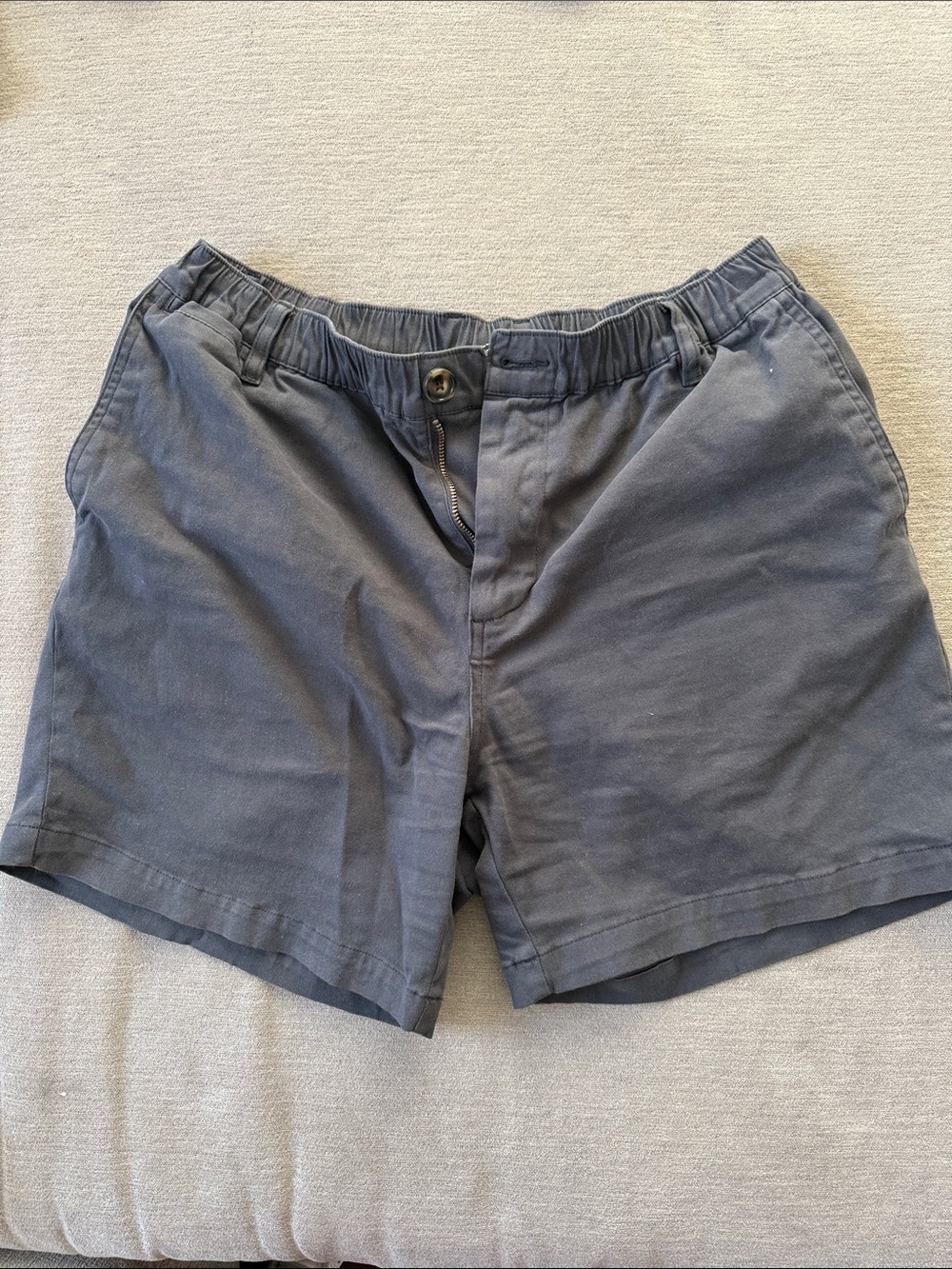 Cove USA Mens Elastic-Waist Flat Front Shorts - Charcoal Gray